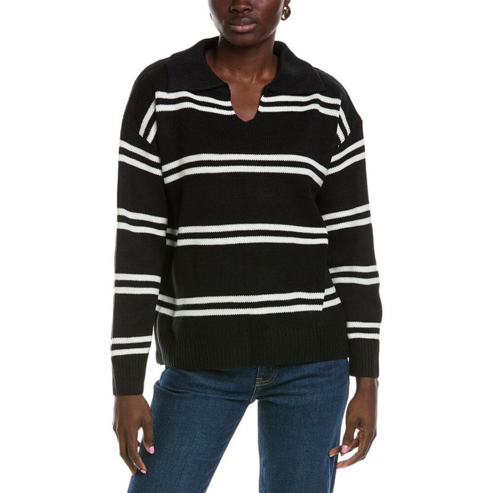 Lyra & Co Womens  V-Neck Sweater, Black
